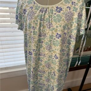 LL BEAN Floral night Dress nwot